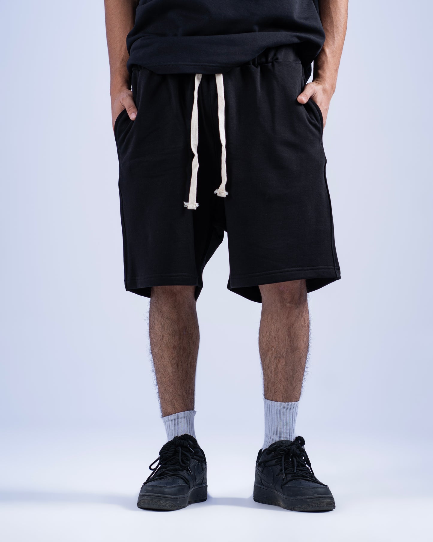 Essential Melton Shorts – Black