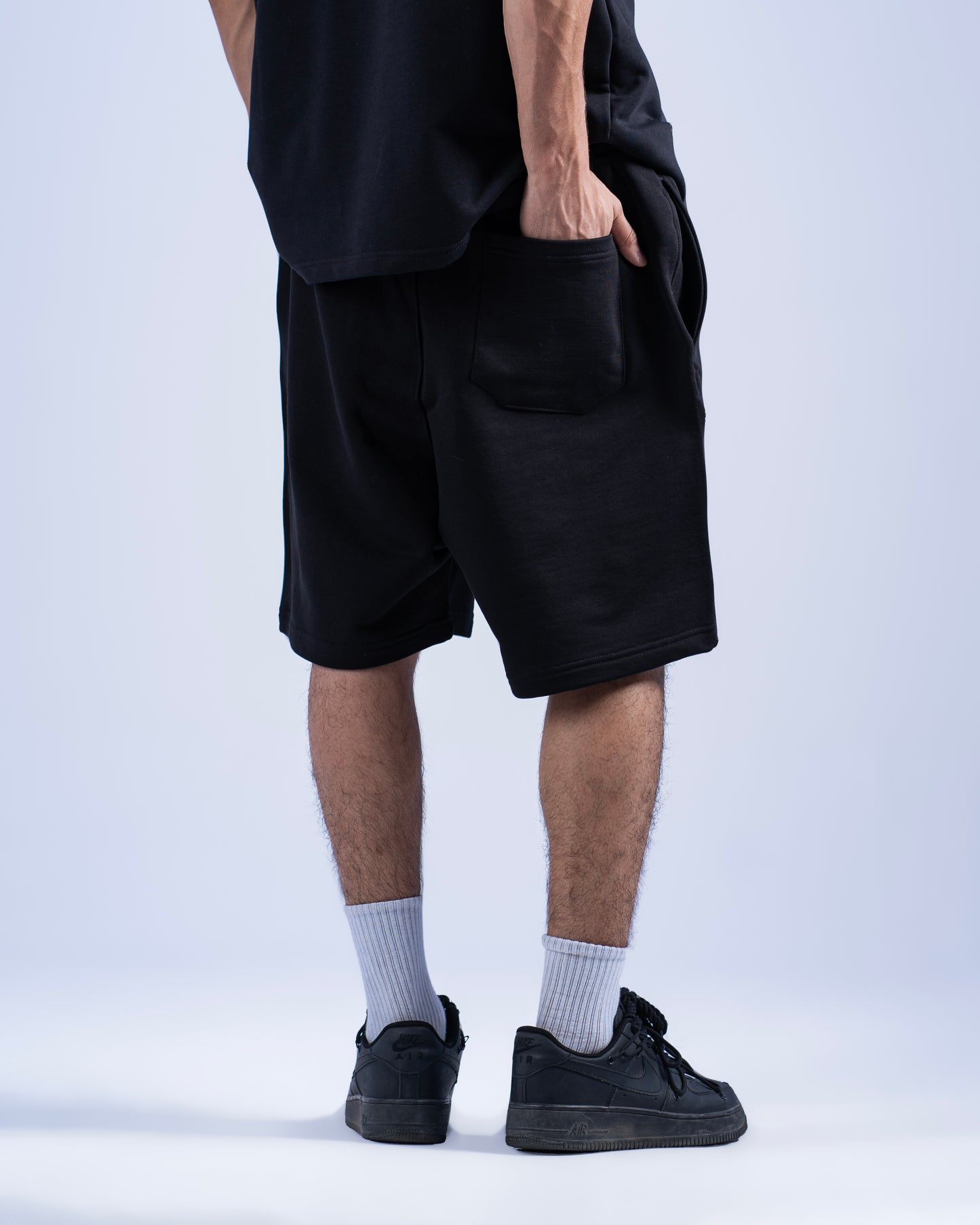 Essential Melton Shorts – Black