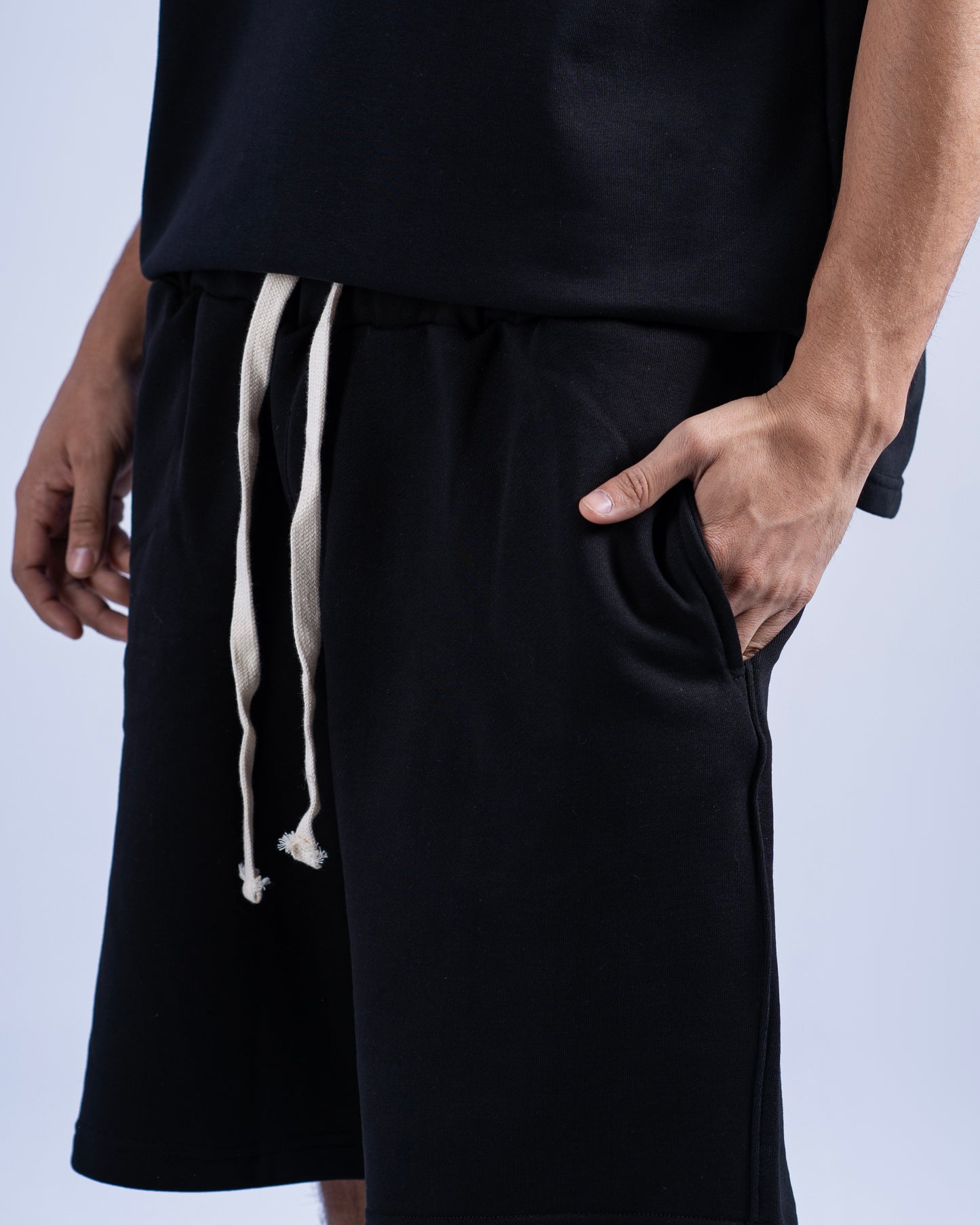 Essential Melton Shorts – Black