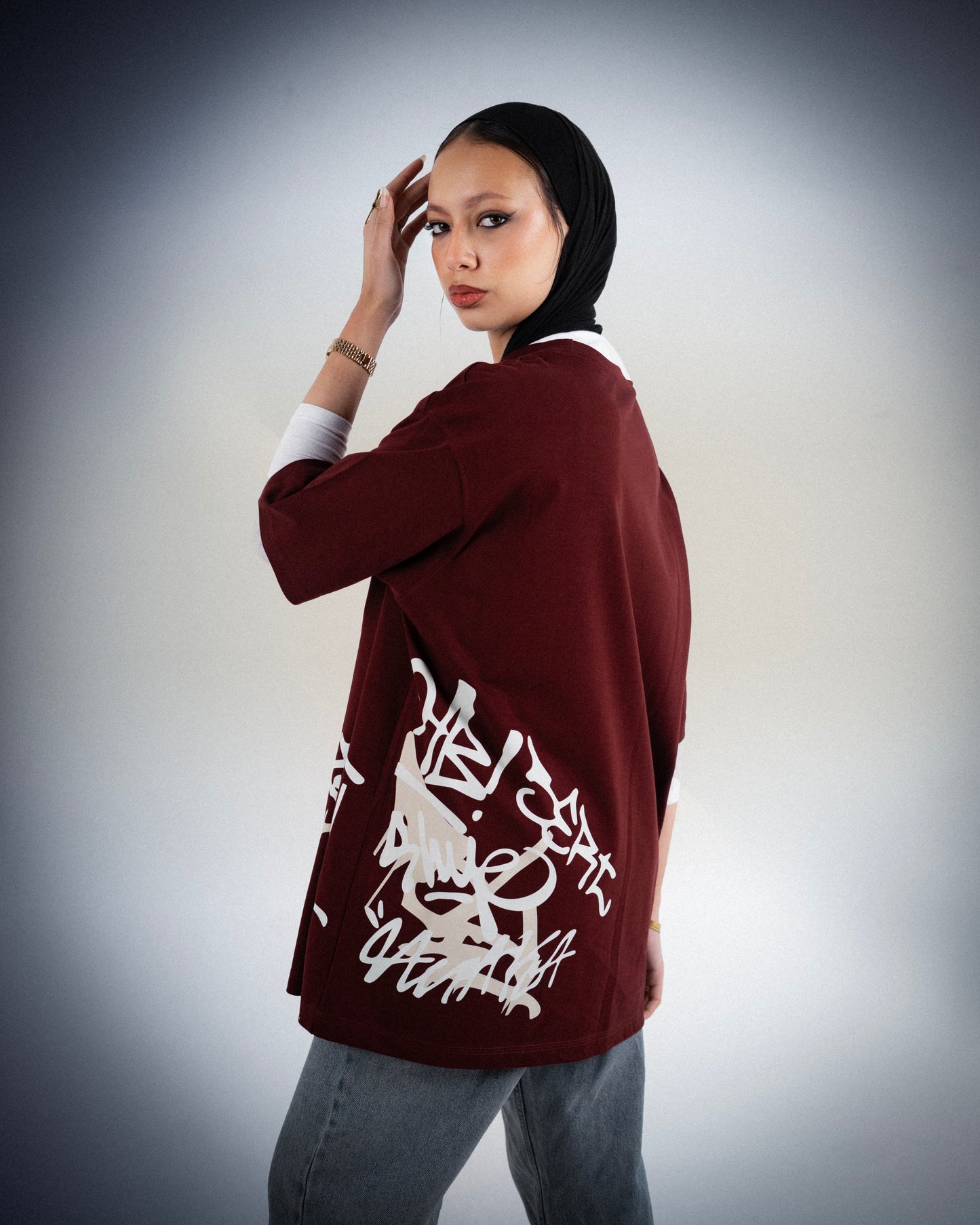 Burgandy Side T-shirt
