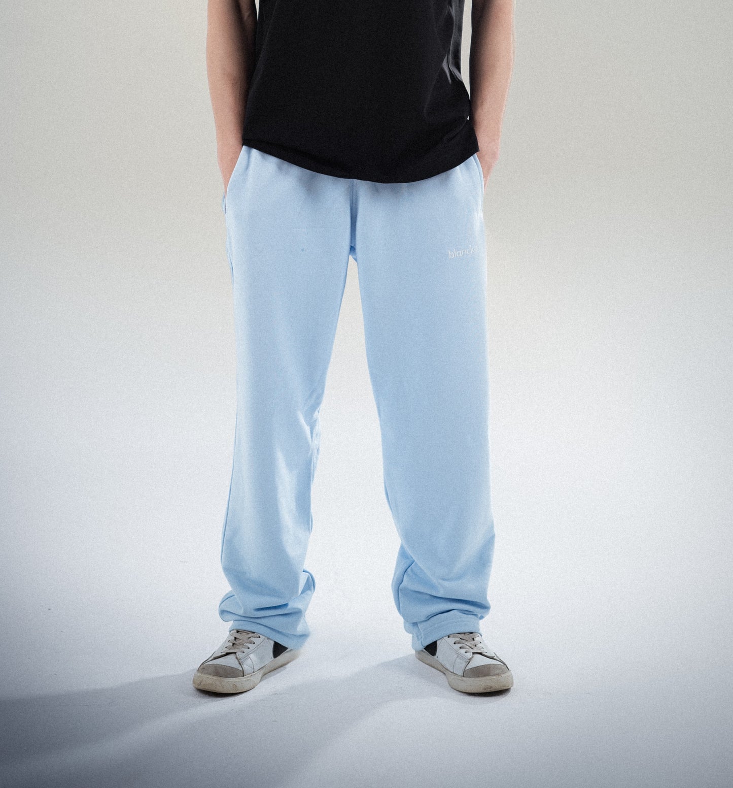 Wide Leg Sweatpants - Baby Blue