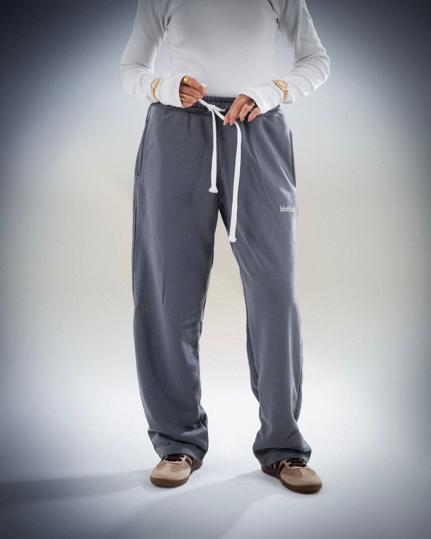 Wide Leg Sweatpants - Gray