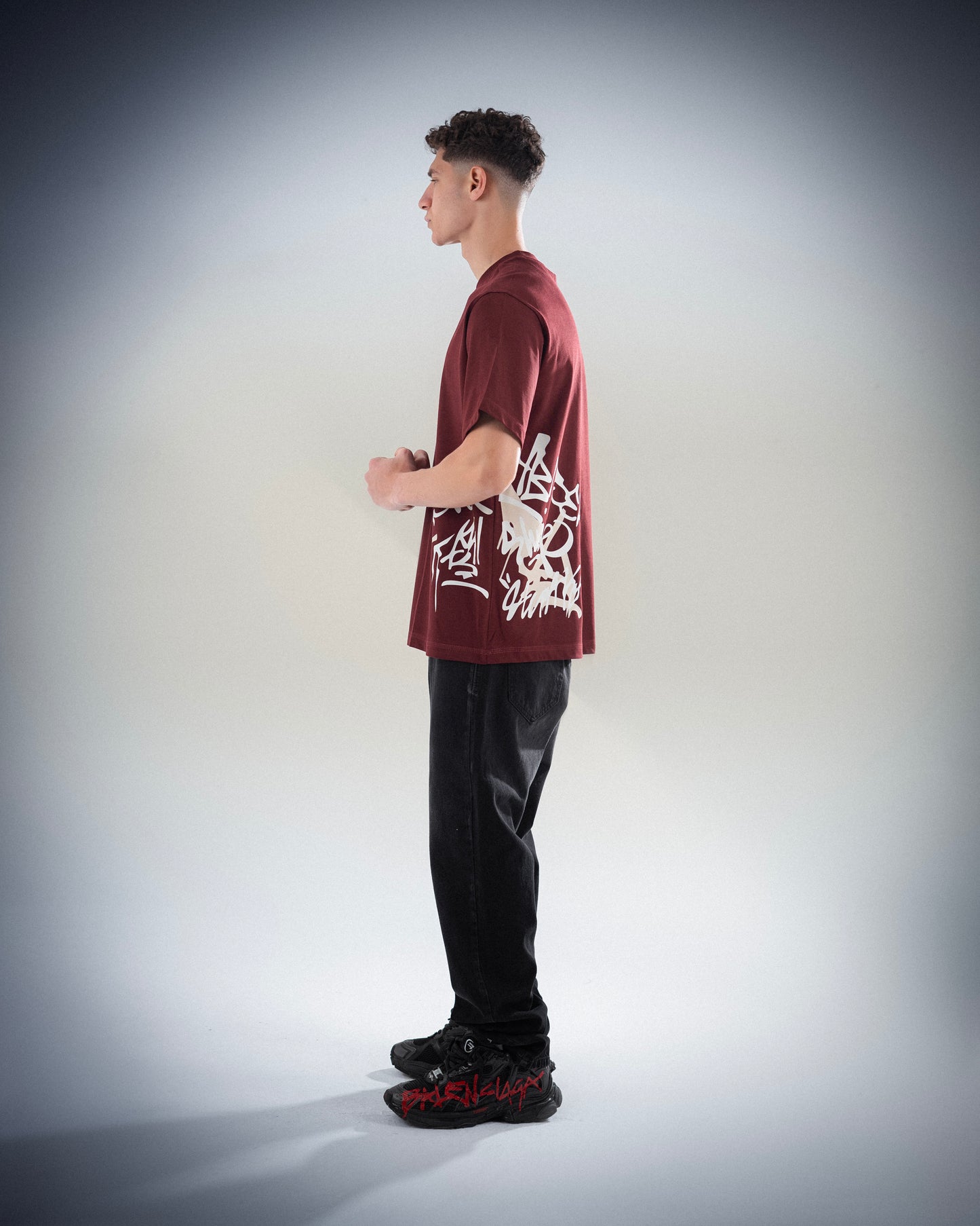Burgandy Side T-shirt