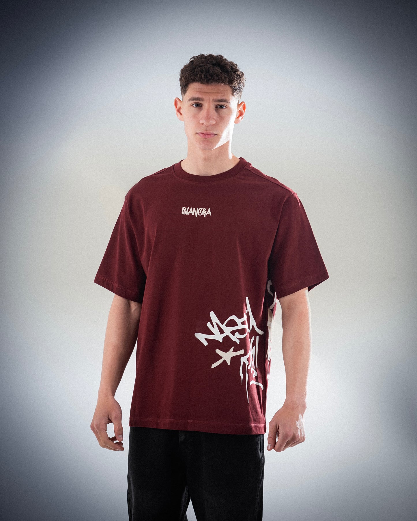 Burgandy Side T-shirt