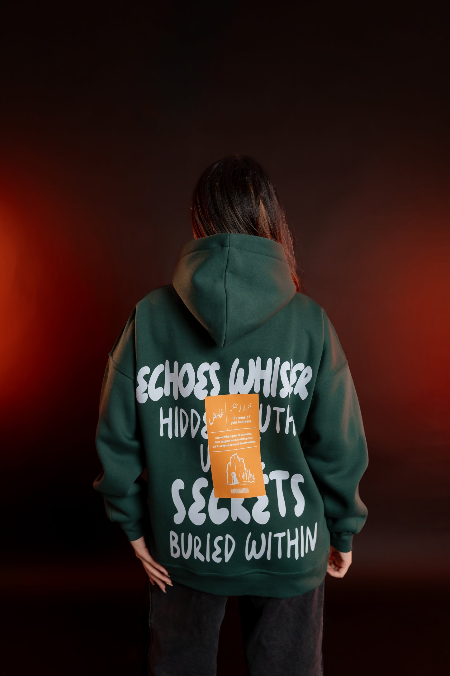 Secrets Fade Oversized Hoodie – Forest Green