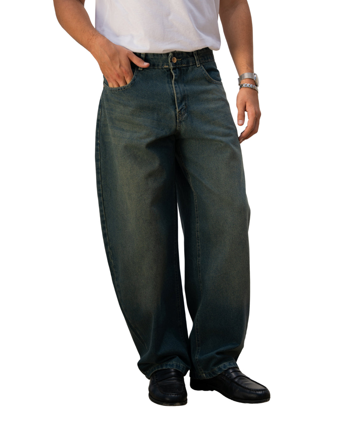 Balloon Fit Denim — Dirty Wash