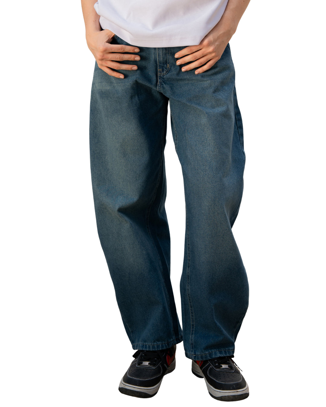 Balloon Fit Denim — Blue