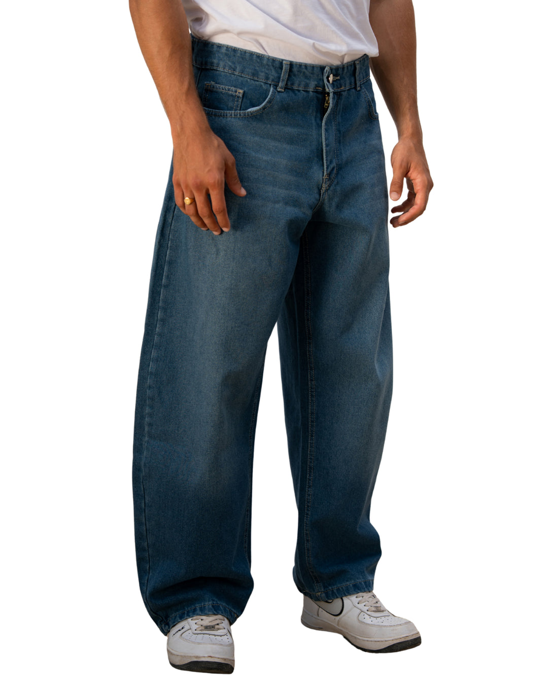 Balloon Fit Denim — Blue