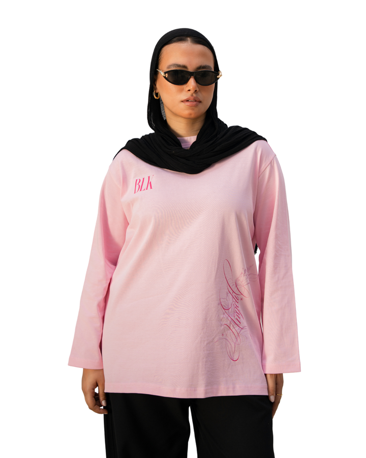 Angel Oversized Tee - Pink