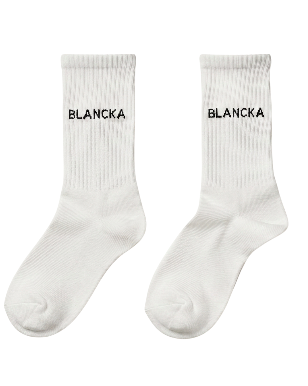 Classic Ribbed Socks - White
