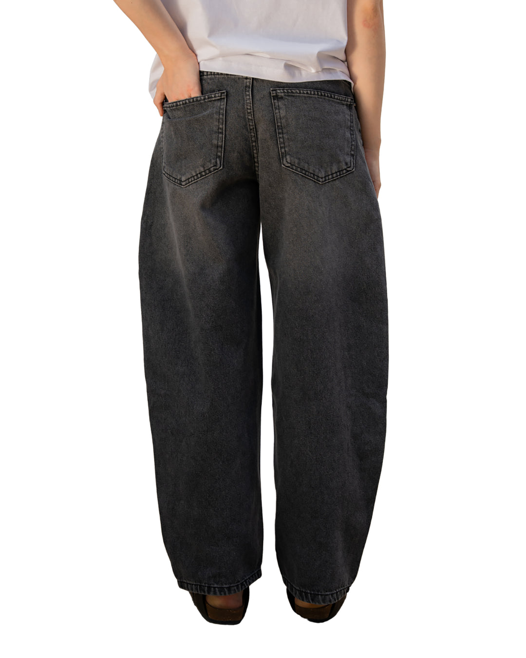 Balloon Fit Denim — Gray