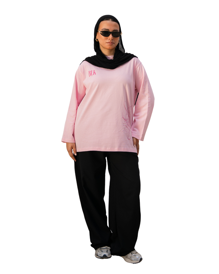 Angel Oversized Tee - Pink