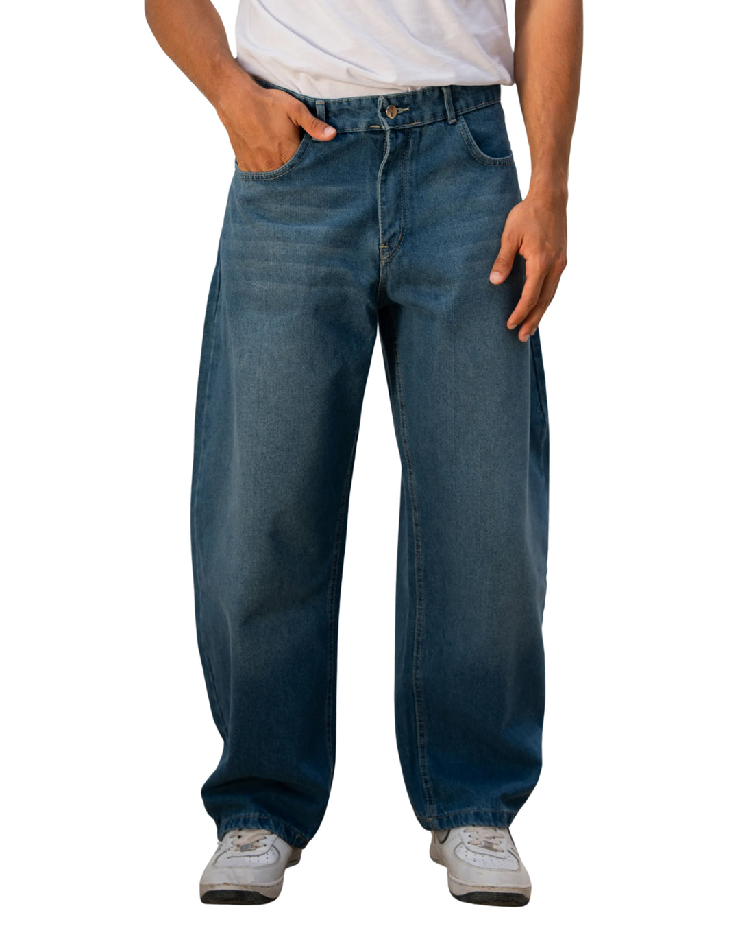 Balloon Fit Denim — Blue