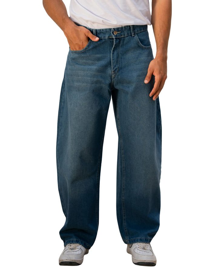 Balloon Fit Denim — Blue