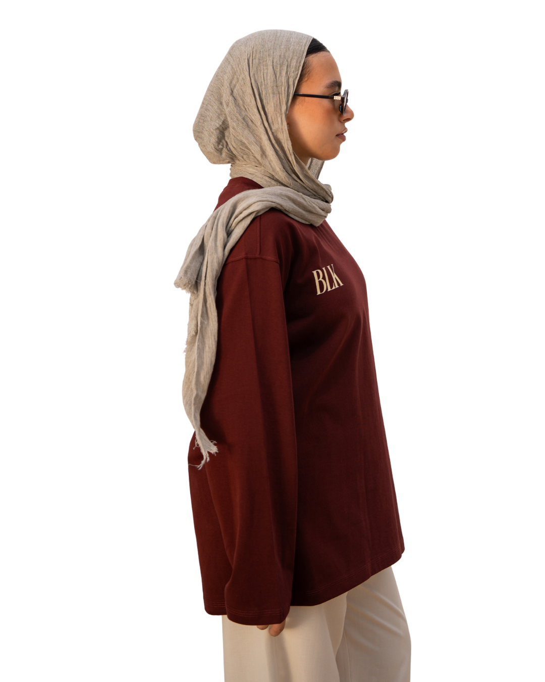 Angel Oversized Tee - Burgandy