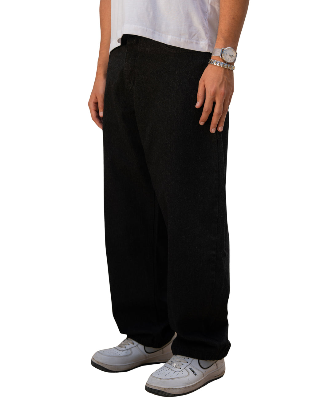 Balloon Fit Denim — Black