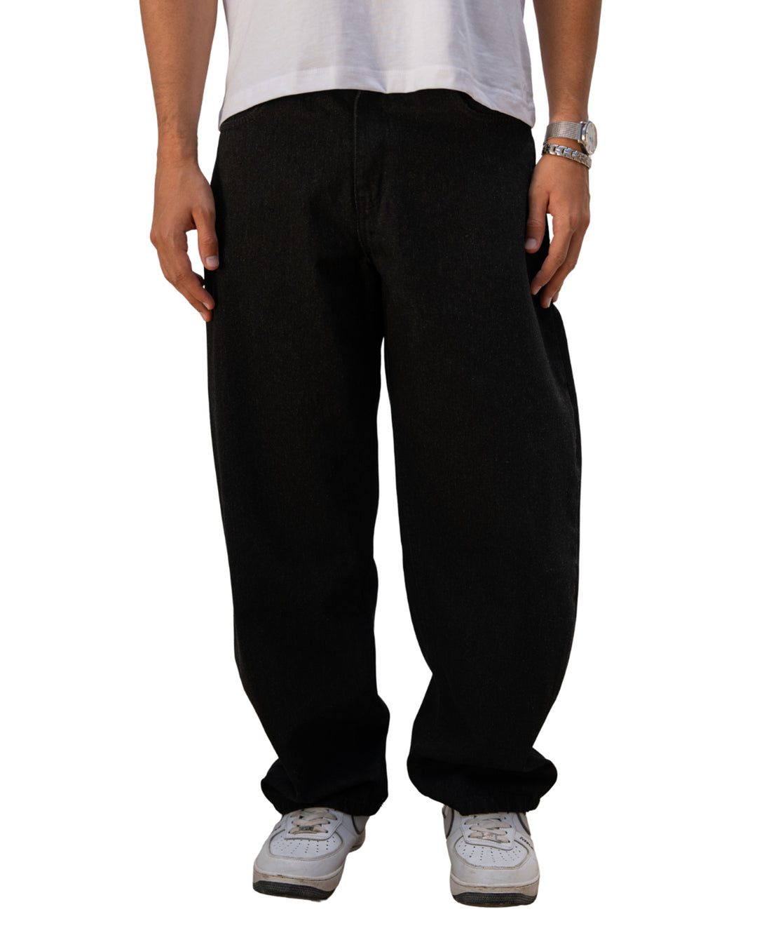 Balloon Fit Denim — Black
