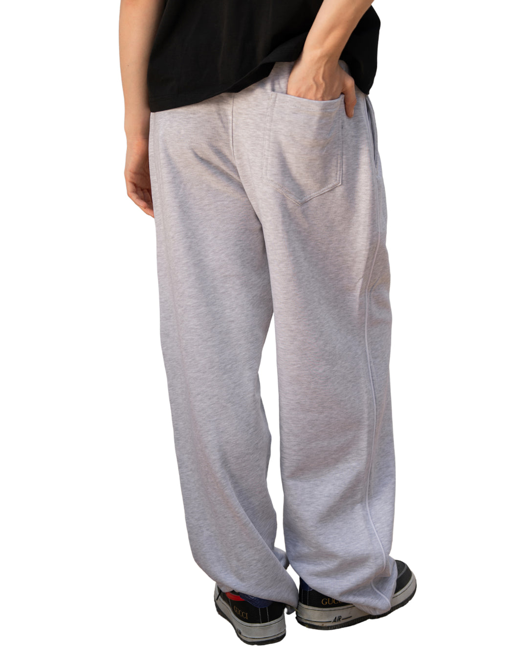 One Line Track Pants — light Gray