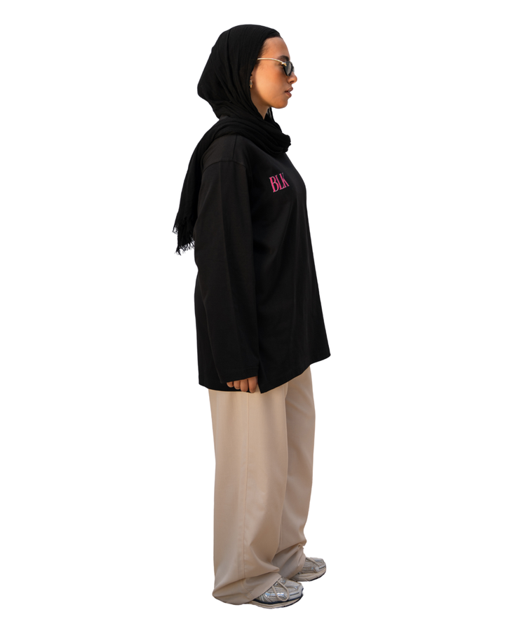 Angel Oversized Tee - Black