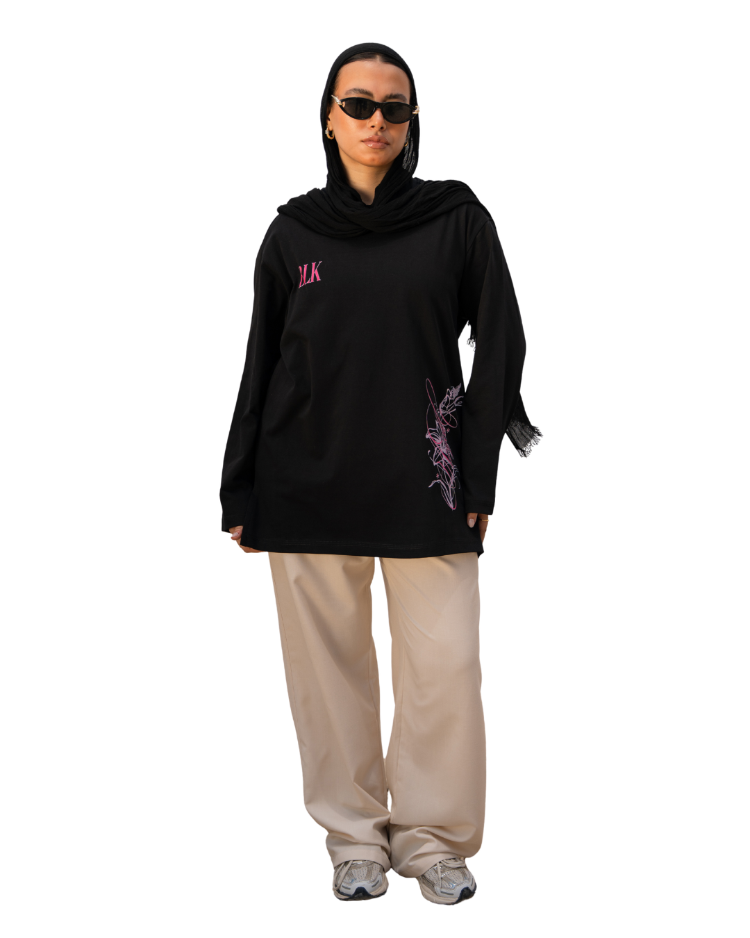 LUV Oversized Tee  — Black