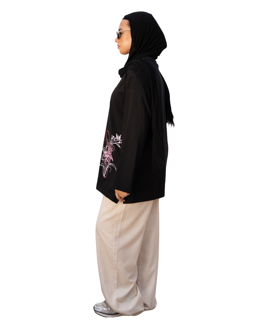 Angel Oversized Tee - Black
