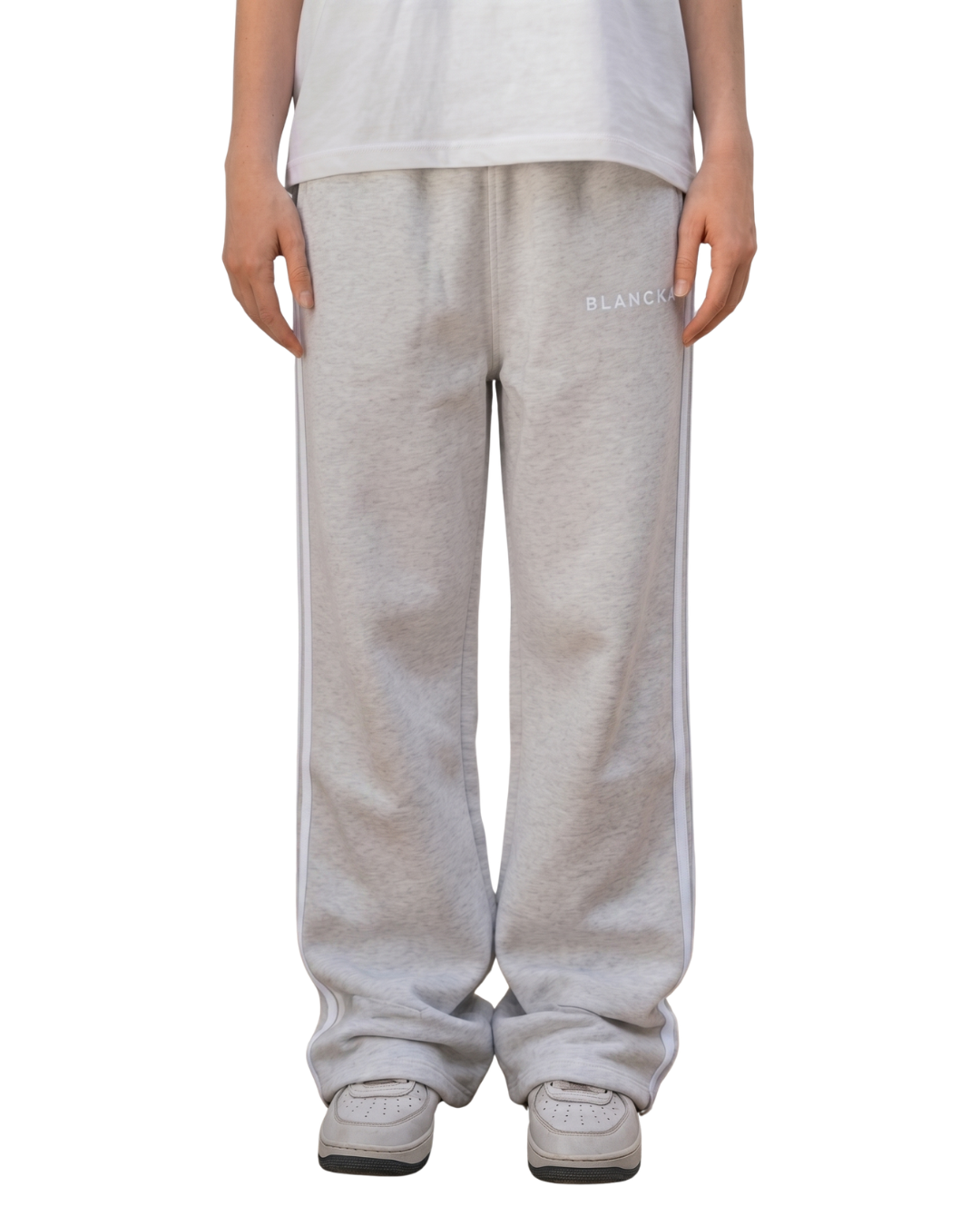 Stripe Track Pants — Grey
