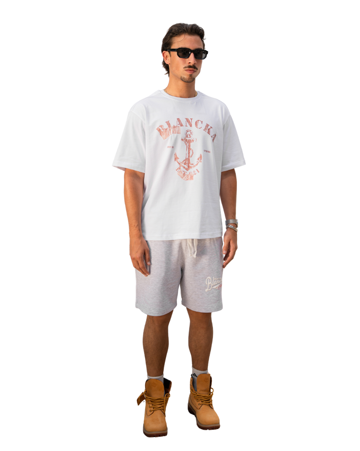 Anchored Boxy Tee— White