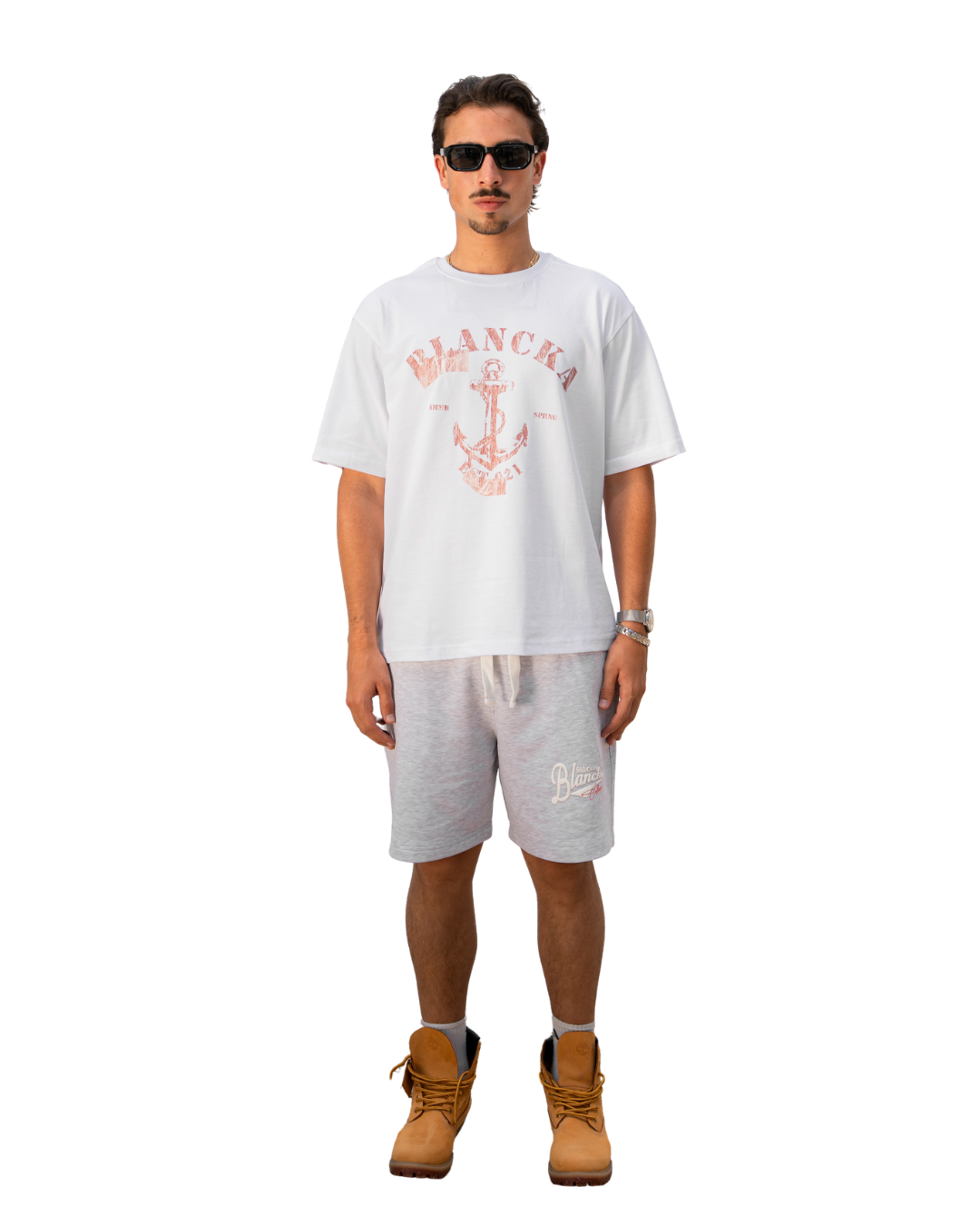 Anchored Boxy Tee— White