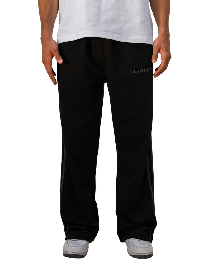 Stripe Track Pants — Black