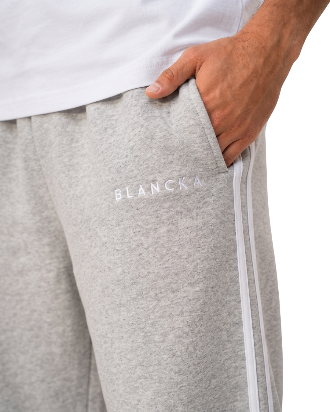 Stripe Track Pants — Grey