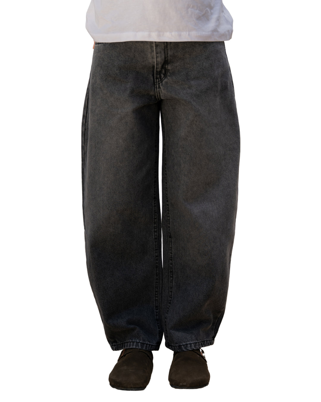 Balloon Fit Denim — Gray