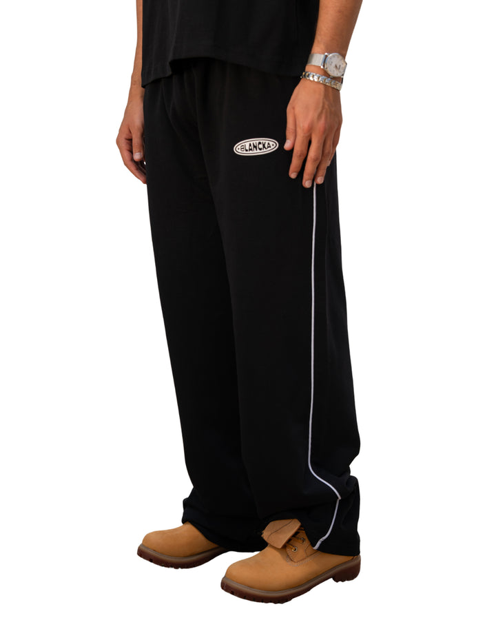 One Line Track Pants — Black