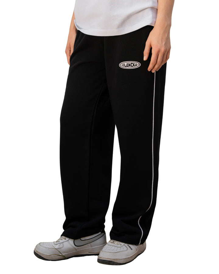 One Line Track Pants — Black