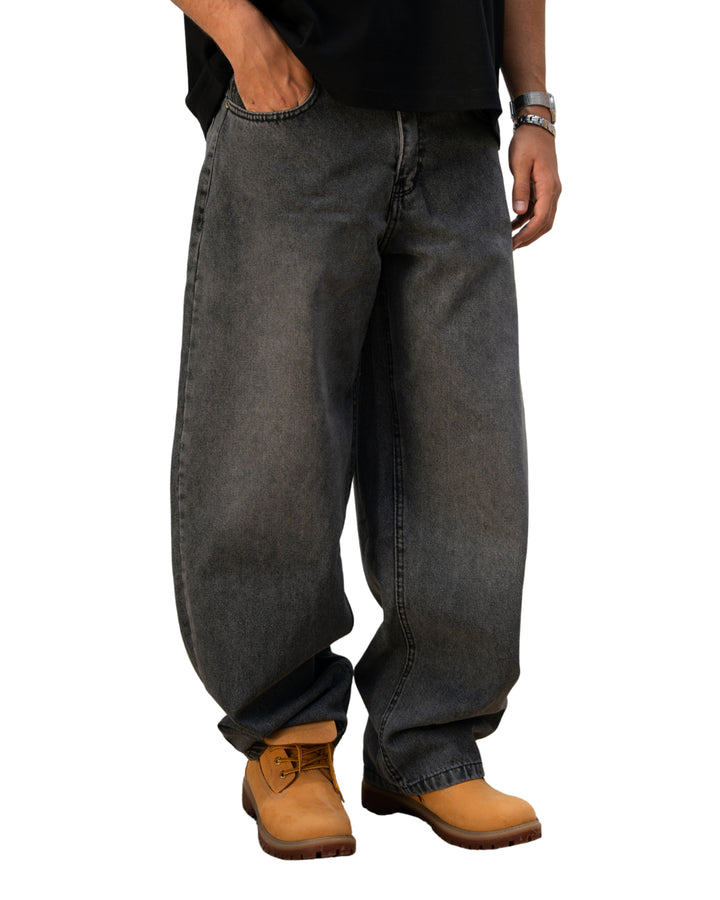 Balloon Fit Denim — Gray