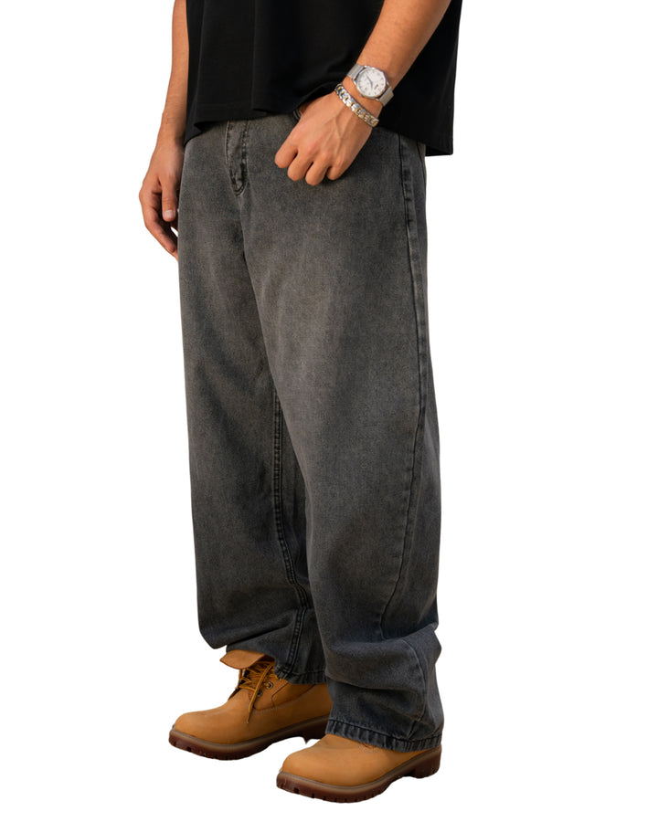 Balloon Fit Denim — Gray