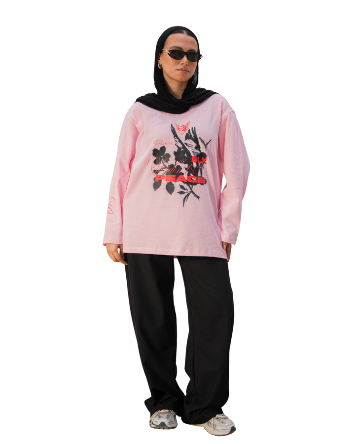 Fallen Angel oversized tee - Pink