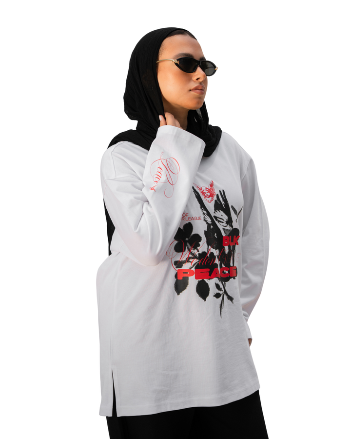 Fallen Angel oversized tee - White