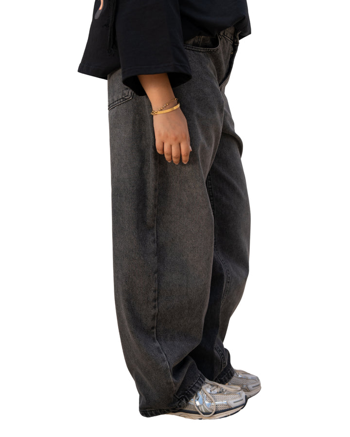 Balloon Fit Denim — Gray