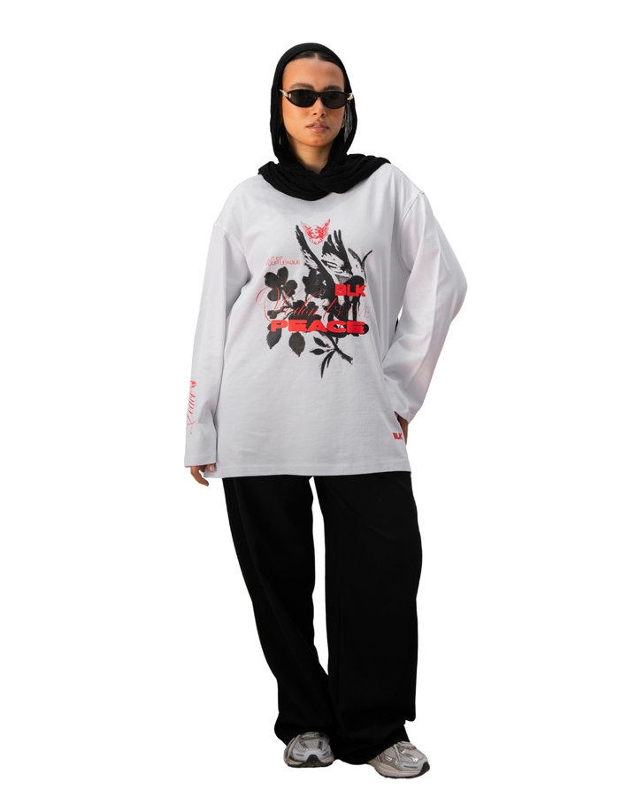Fallen Angel oversized tee - White