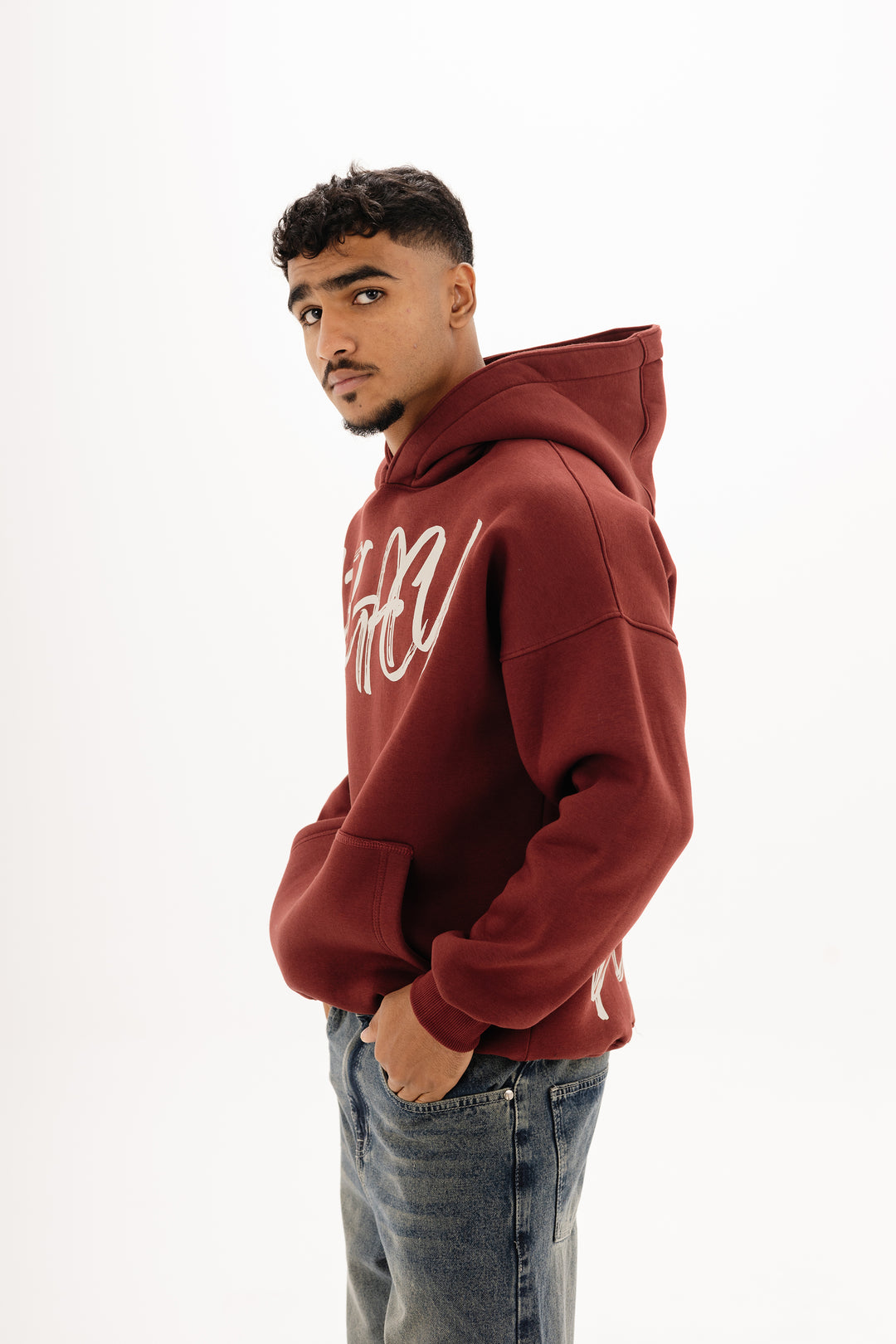 Boxy Legacy Hoodie - Burgundy