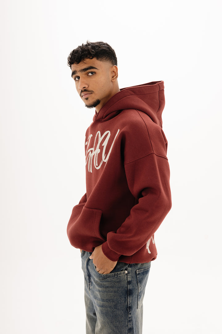 Boxy Legacy Hoodie - Burgundy