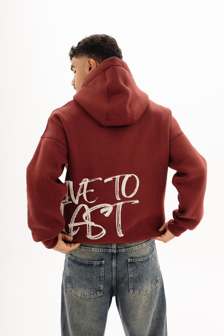 Boxy Legacy Hoodie - Burgundy