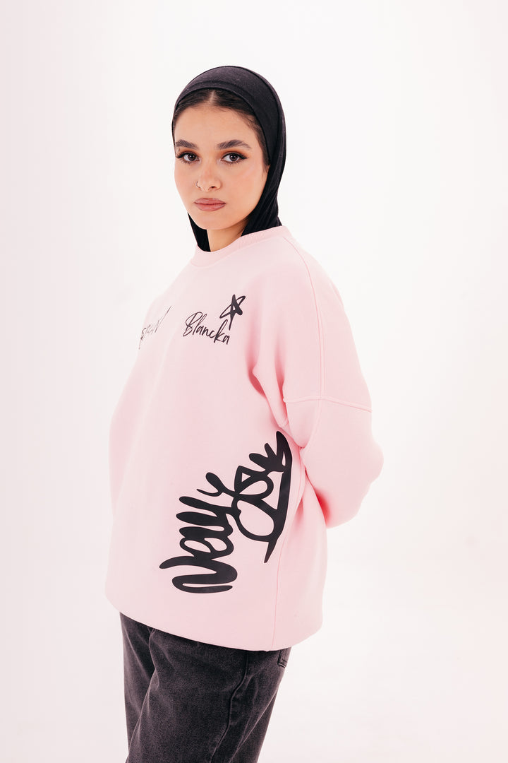 Boxy Brooklyn Crewneck — Pink