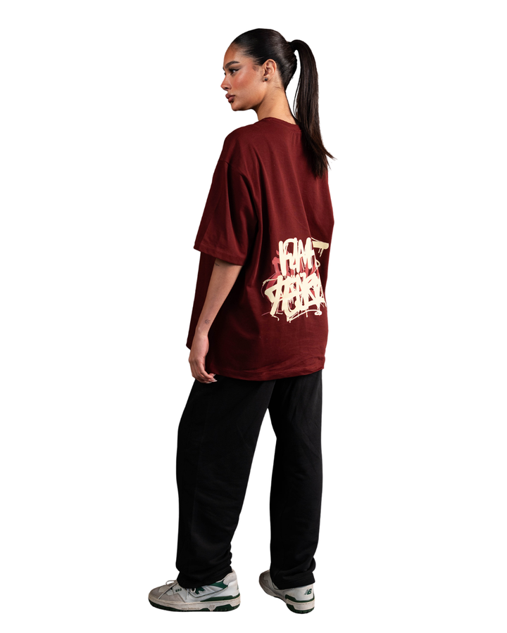 Chaos Graffiti Tee - Burgandy