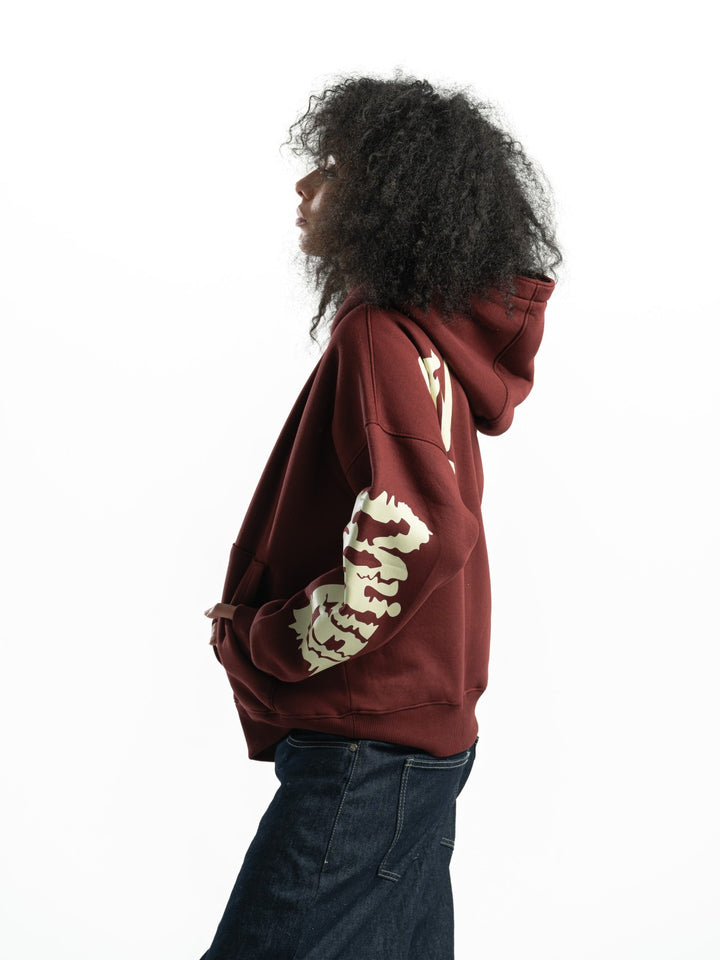 Graffiti Hoodie – Burgundy