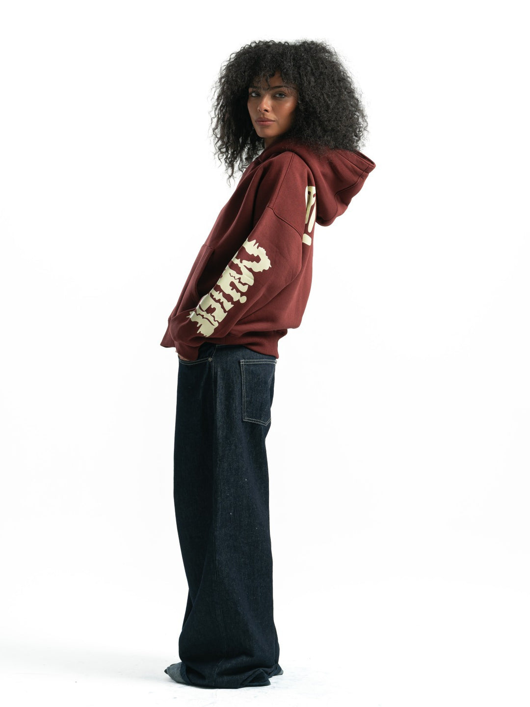 Graffiti Hoodie – Burgundy