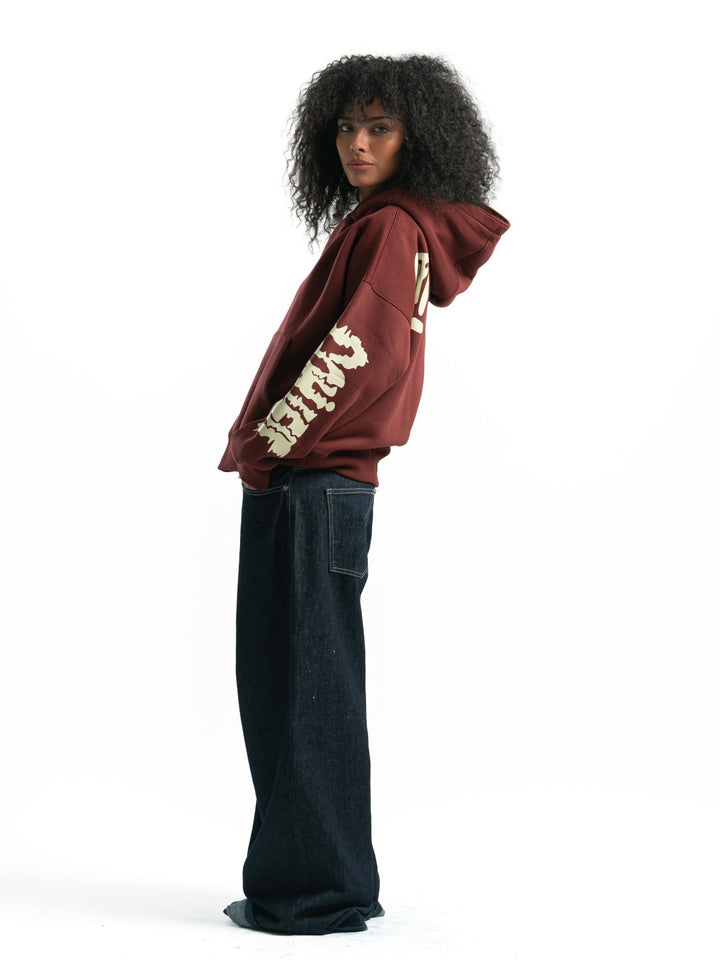 Graffiti Hoodie – Burgundy