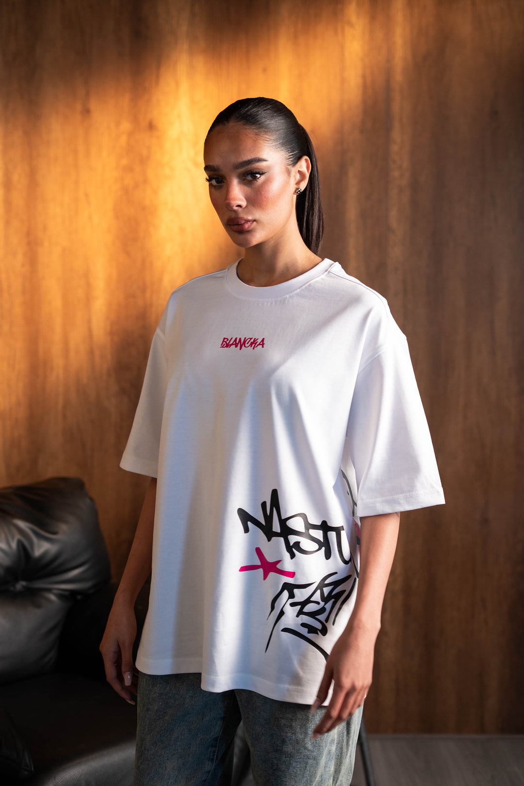 Side Graffiti Tee – White