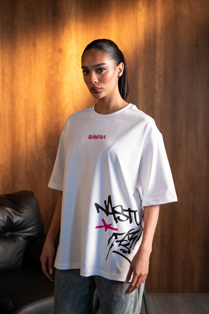Side Graffiti Tee – White