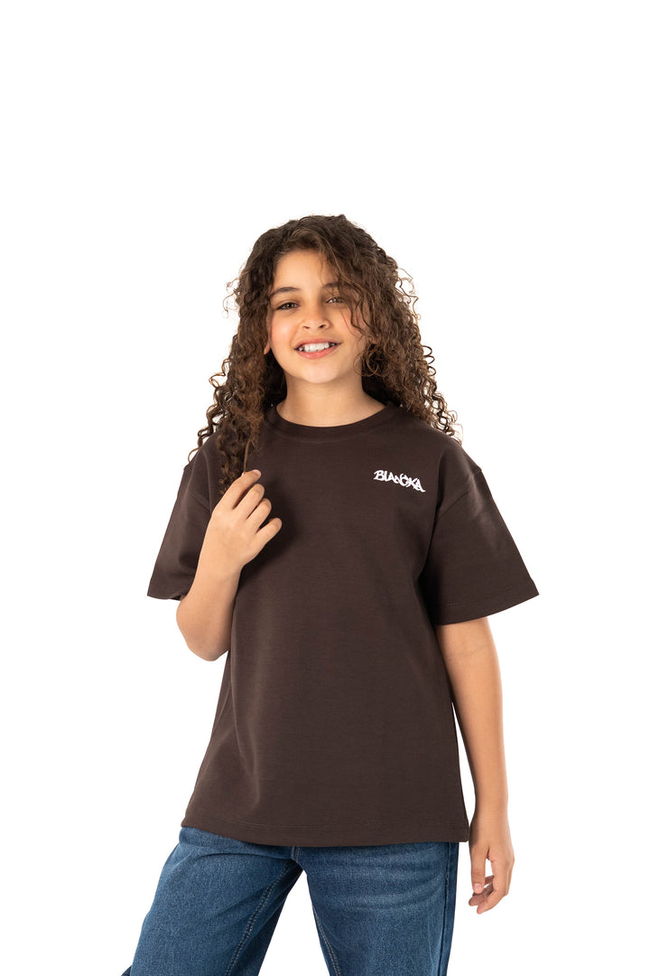 Zigzag Junior Tee — Brown